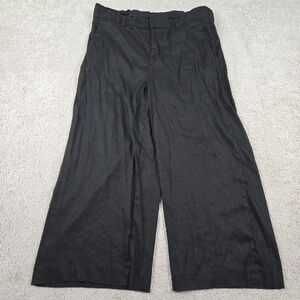 Banana Republic Linen Pants Ultra Wide Leg Baggy Paperbag Waist Sz 14 Boho Indie